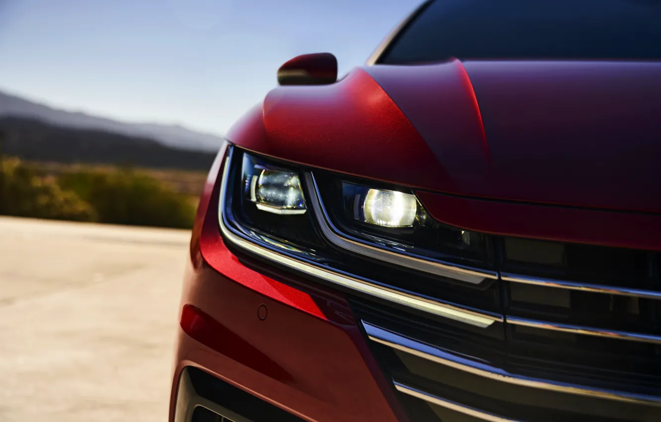 Photo wallpaper red, the hood, Volkswagen, liftback, Arteon, 2019, SEL Premium R-Line