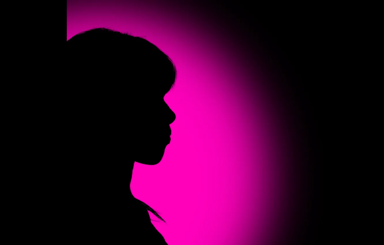 Photo wallpaper light, woman, colour, silhouette