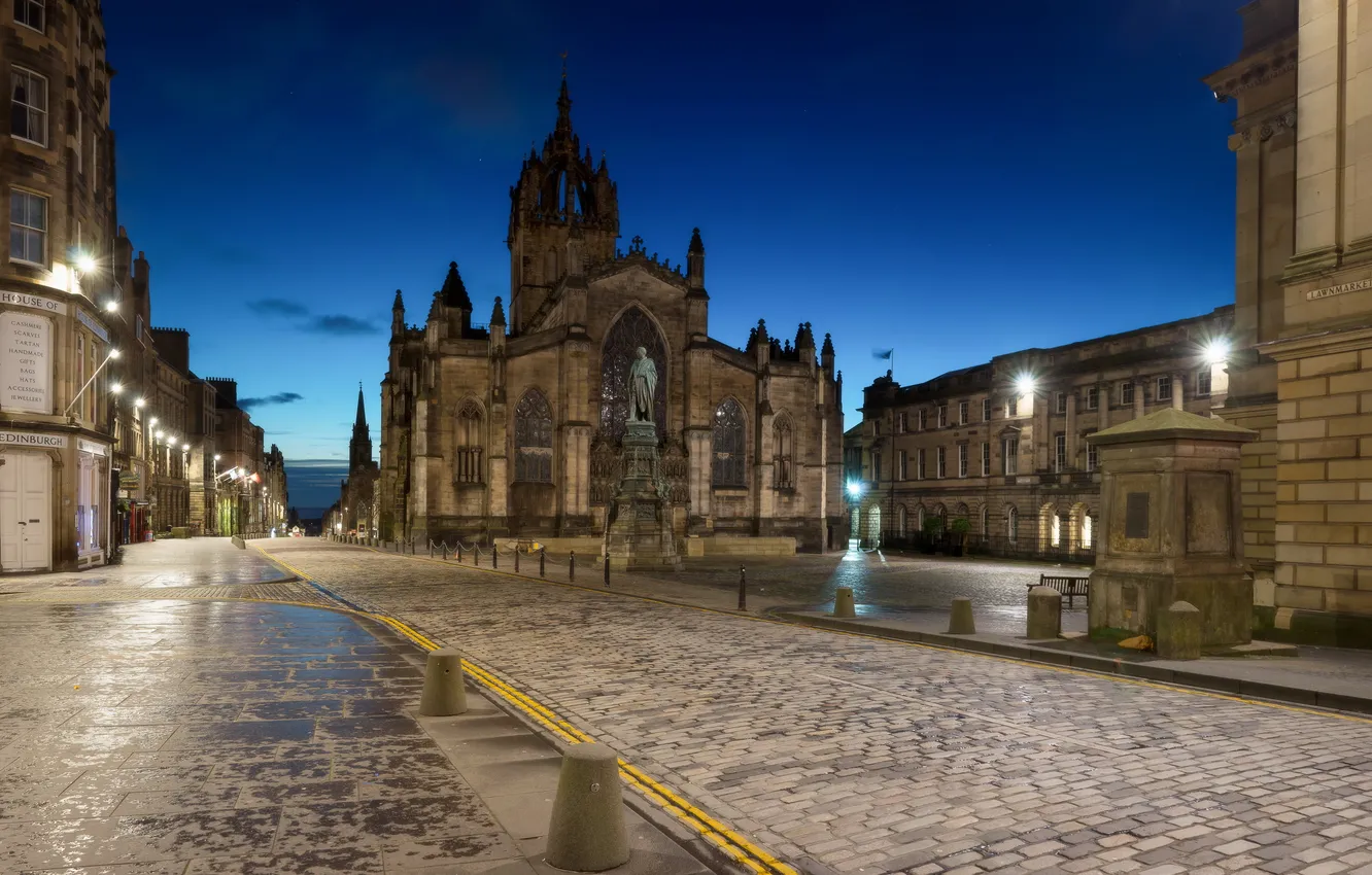 Photo wallpaper night, the city, street