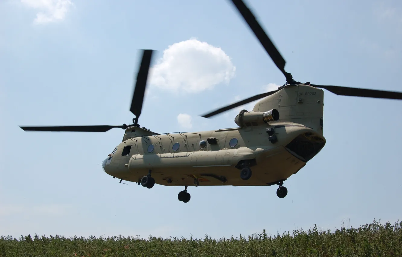 Photo wallpaper the sky, clouds, Boeing, the rise, CH-47 Chinook, military transport, Chinook