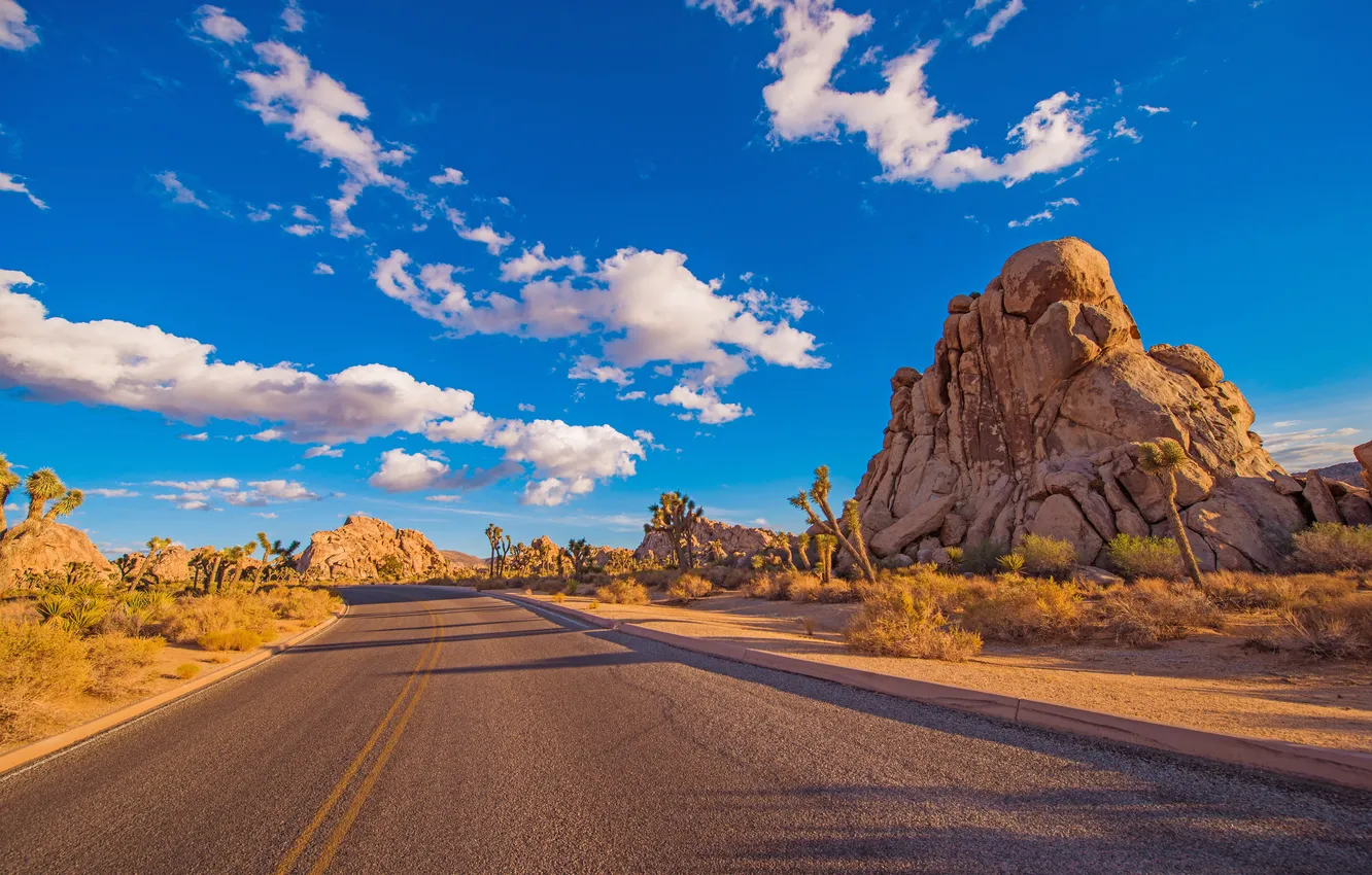 Photo wallpaper road, the sky, freedom, clouds, landscape, mountains, nature, the steppe