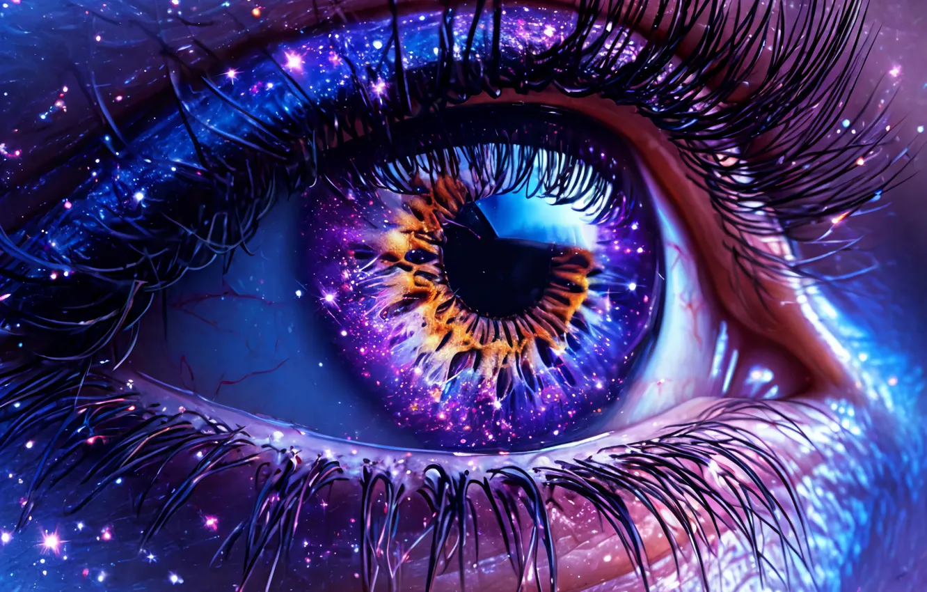 Photo wallpaper eyes, macro