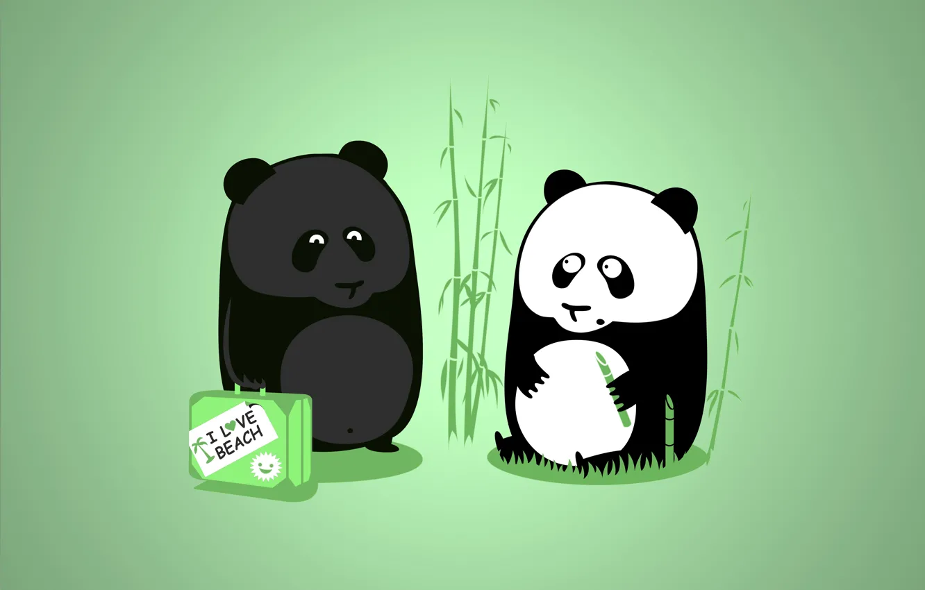 Photo wallpaper tan, vacation, Panda