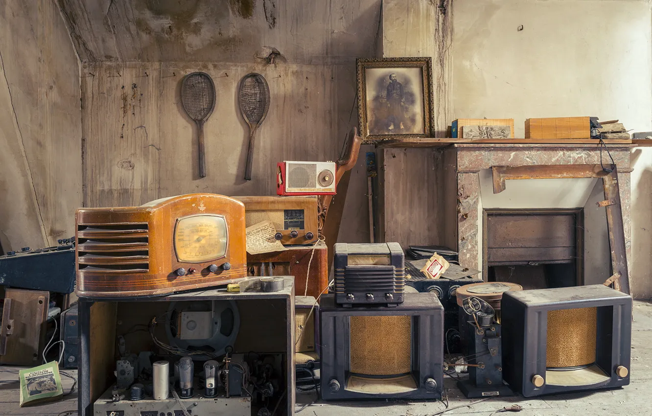 Photo wallpaper background, radio, receiver