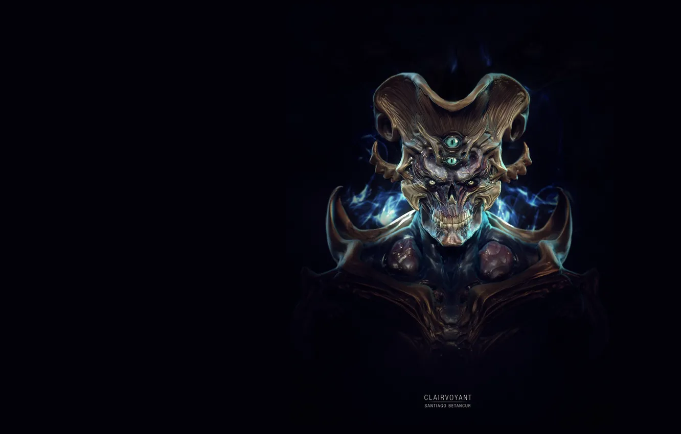 Photo wallpaper rendering, fiction, art, The Clairvoyant, Santiago Betancur