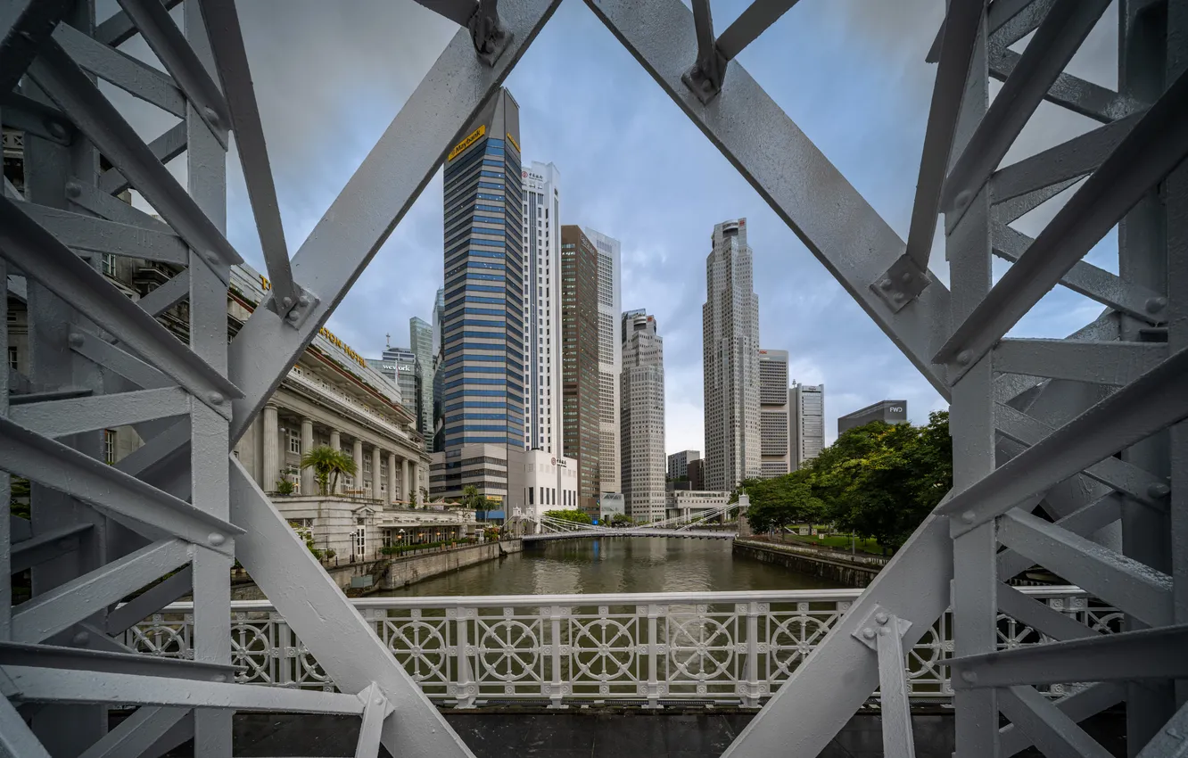 Photo wallpaper building, skyscrapers, Singapore