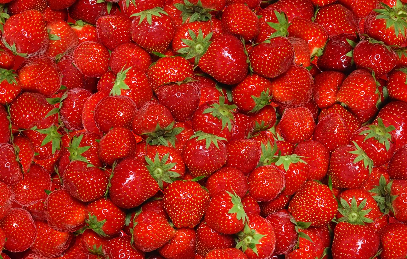 Photo wallpaper red, berries, strawberry, fresh, ripe, strawberry, berries