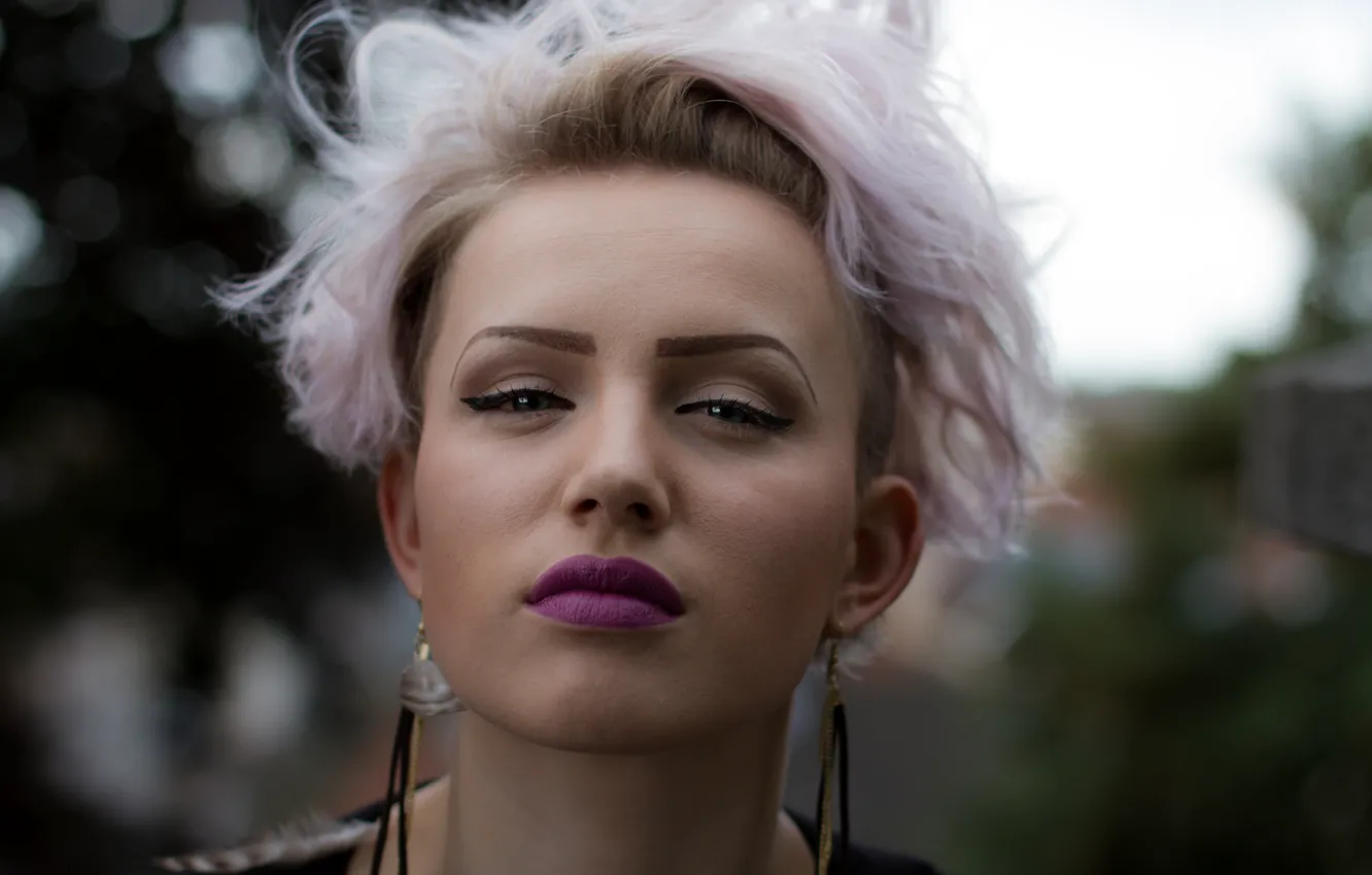 Photo wallpaper look, style, model, haircut, Anita Pelgrim