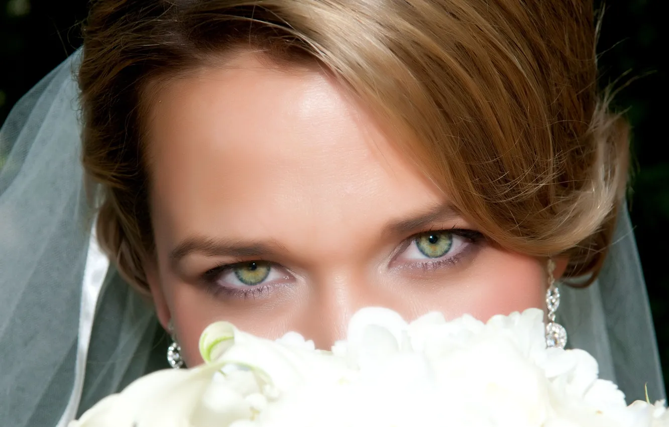 Photo wallpaper girl, eyes, face