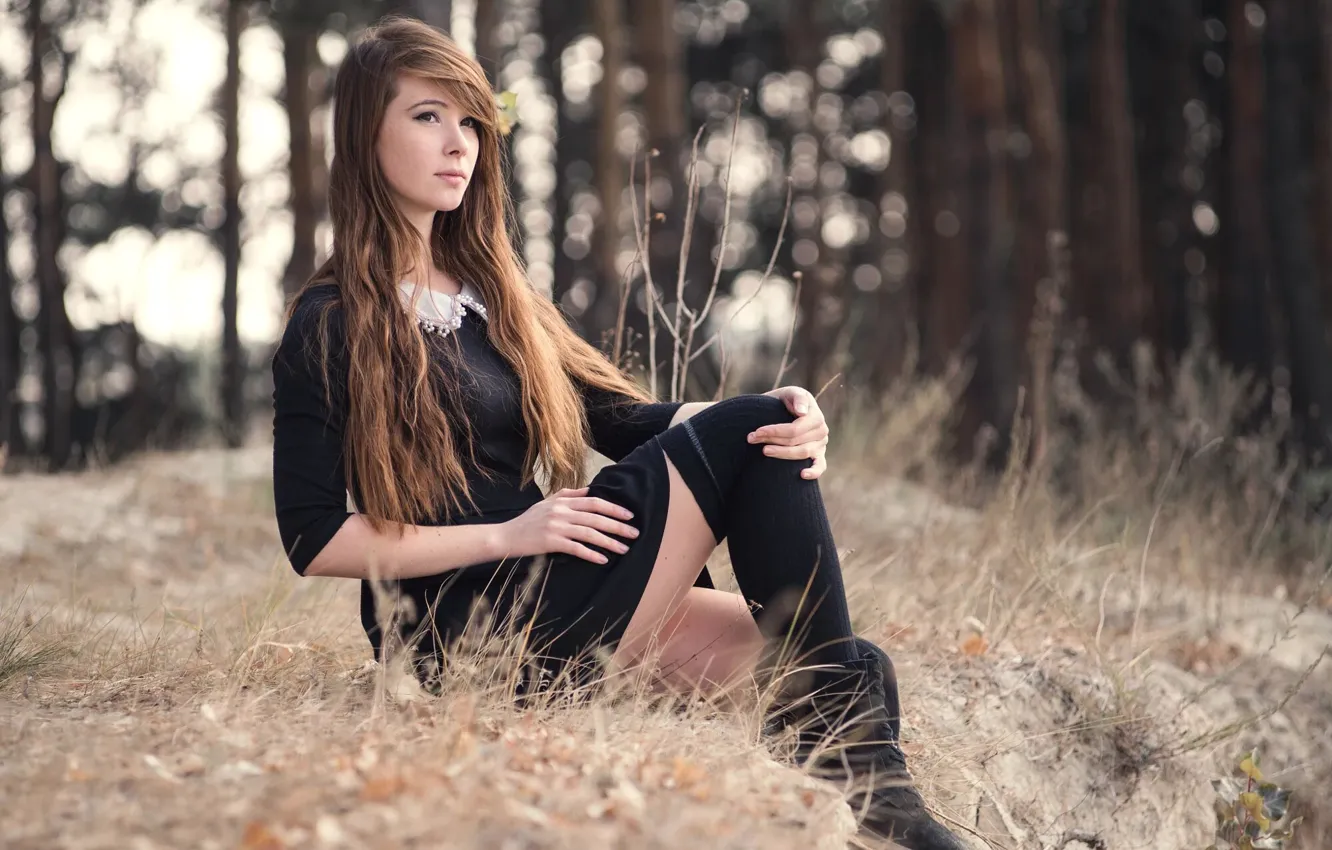 Photo wallpaper dress, legs, sponge, the beauty, leg warmers, Alina, Oleh Chorniy