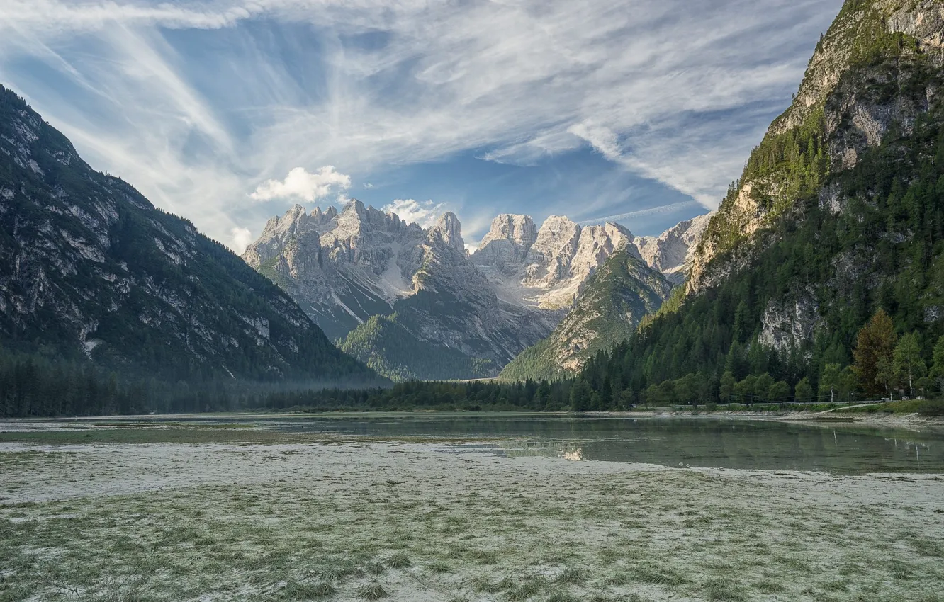 Photo wallpaper the sky, mountains, nature