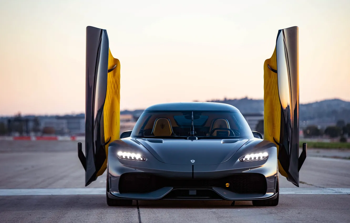 Photo wallpaper Koenigsegg, sunset, Gemer