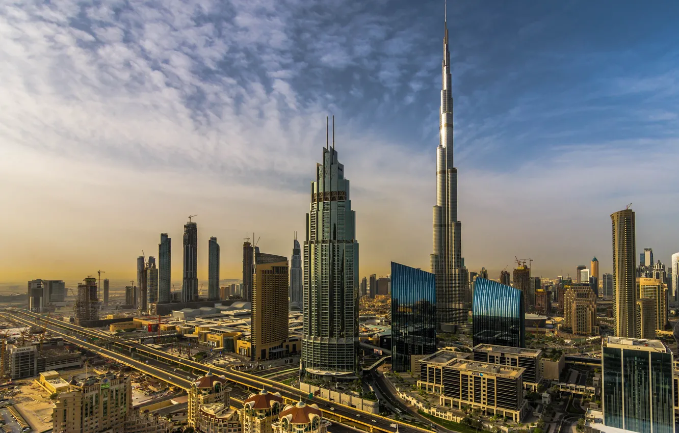 Photo wallpaper Dubai, skyscraper, UAE, "Burj Khalifa"