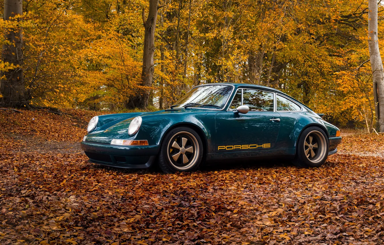 Photo wallpaper autumn, trees, 911, Porsche, porsche, Porsche, Porsche 911, BEL001 By Theon Design