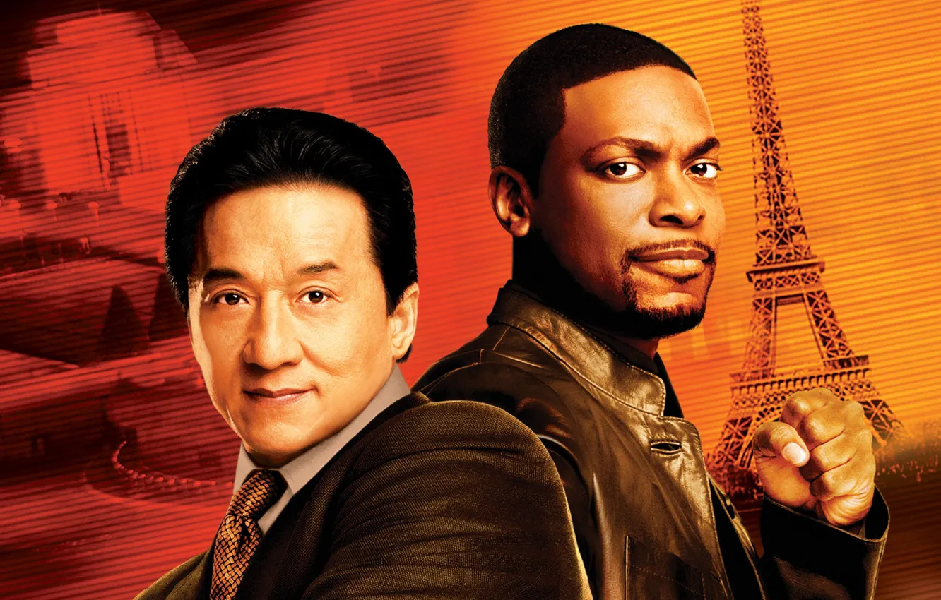 Photo wallpaper 2007, Jackie Chan, Rush Hour 3, Chris Tucker, Rush hour 3