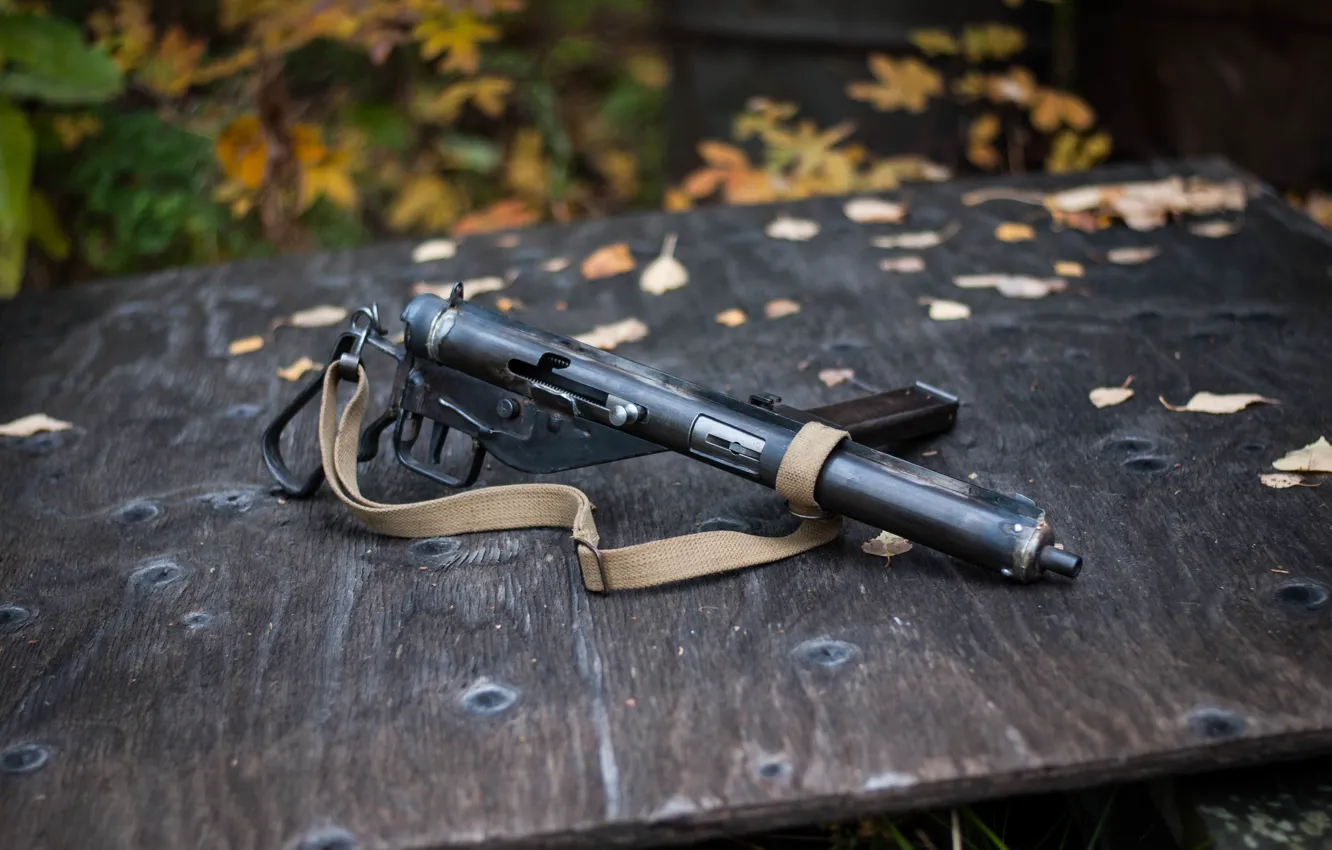 Photo wallpaper weapons, strap, the gun, Sten MkIII