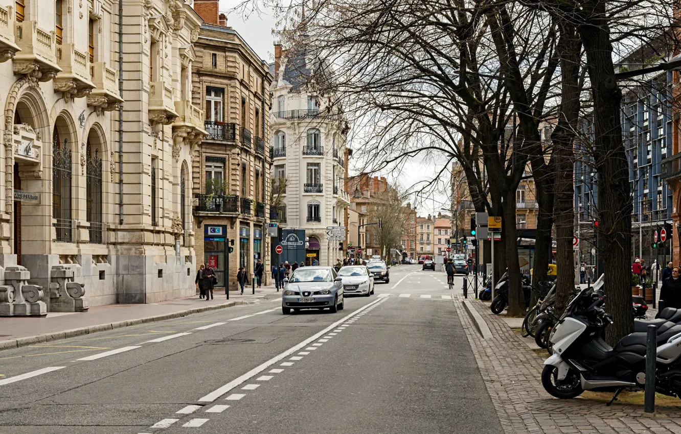 Photo wallpaper the city, street, home, pavers, travel