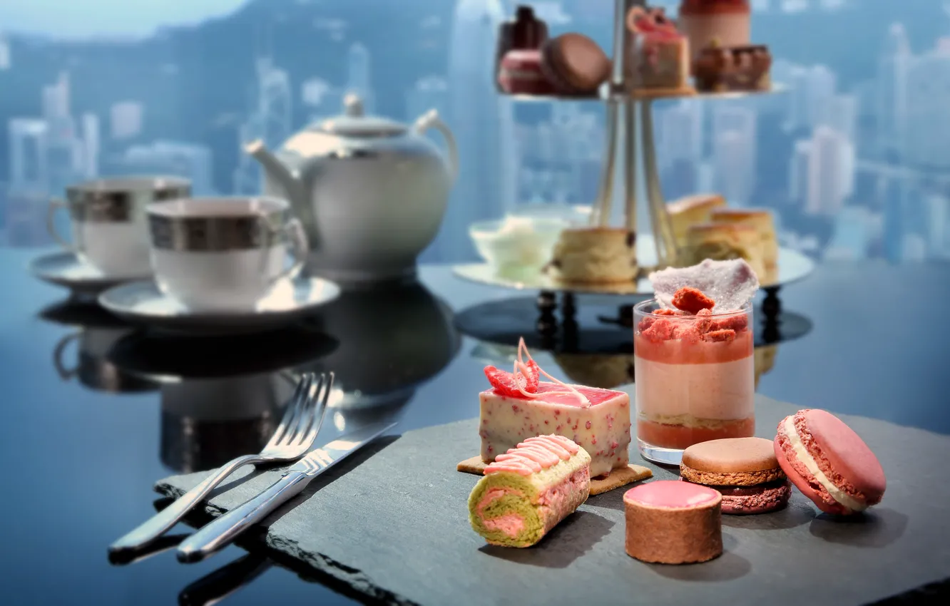 Photo wallpaper tea, cakes, tradition, afternoon tea, afternoon tea
