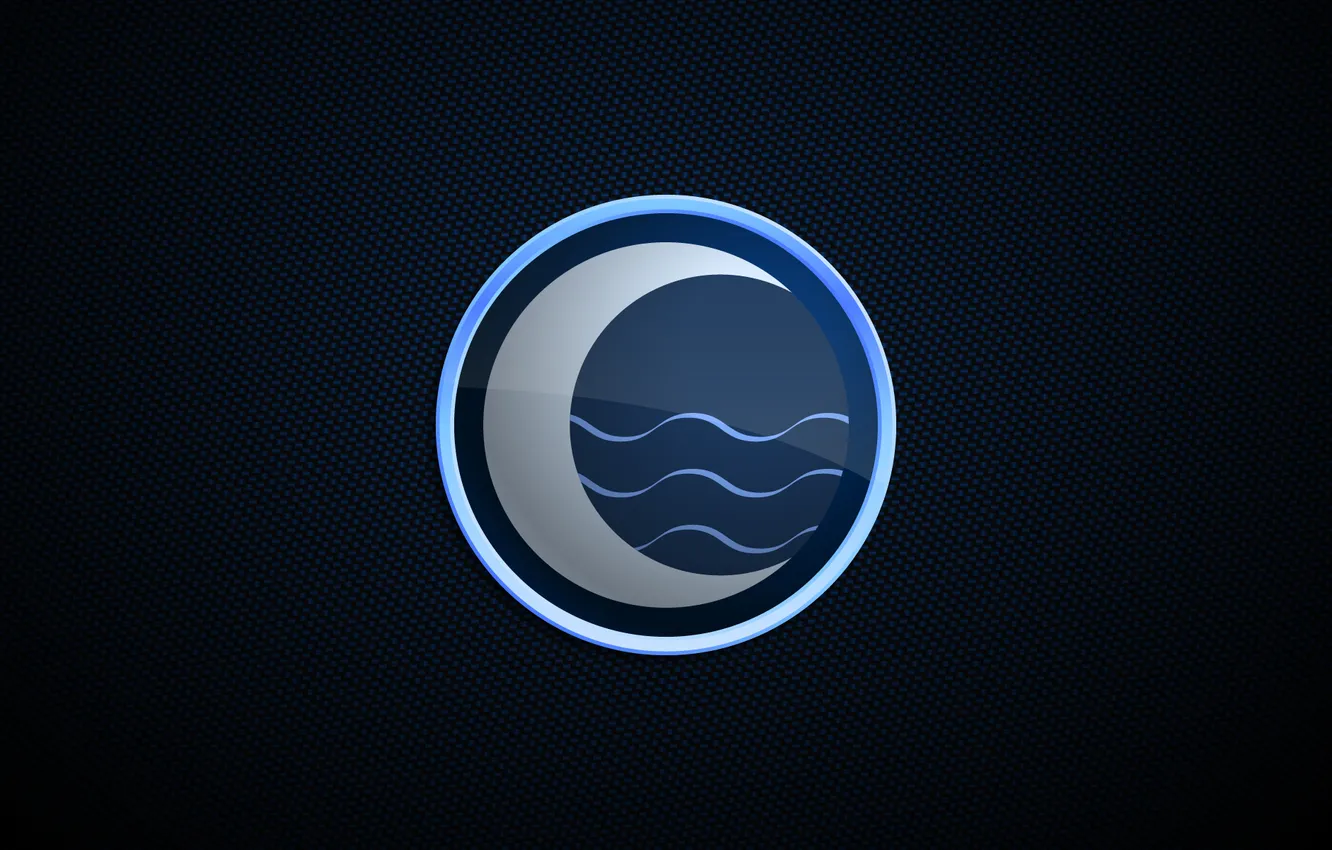 Photo wallpaper wave, water, nature, the moon, minimalism, a month, black background