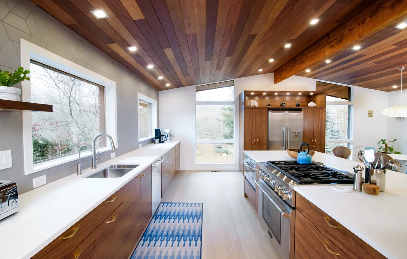 Photo wallpaper design, style, interior, kitchen, dining room, Rochester, by Labra Design