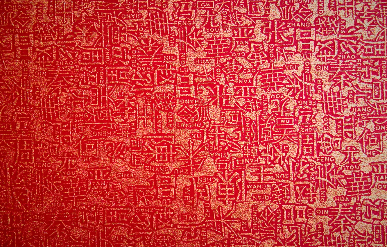 Photo wallpaper red, background, the inscription, texture, Japan, China, characters, Golden