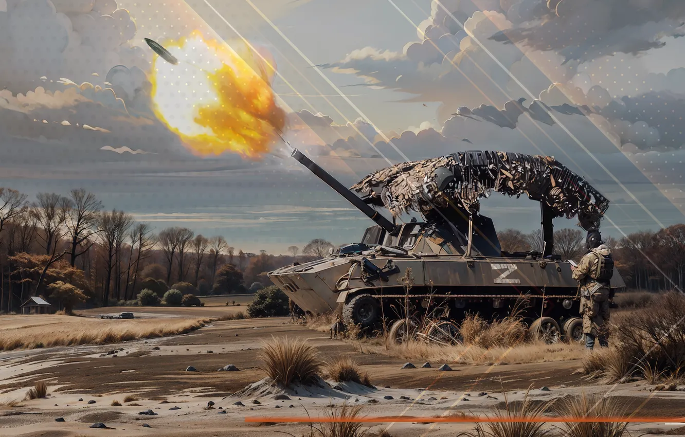 Photo wallpaper Weapons, mortar, Nona