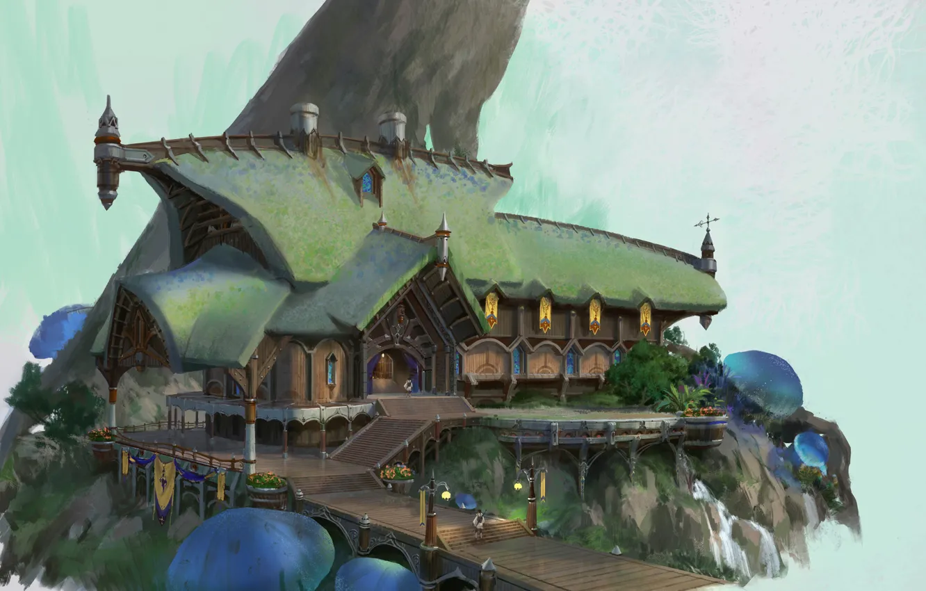 Photo wallpaper design, style, architecture, structure, Ao Zeya style architectural design