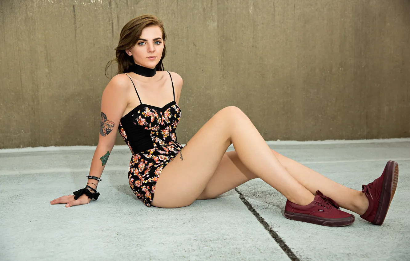 Photo wallpaper look, girl, legs, Ashley