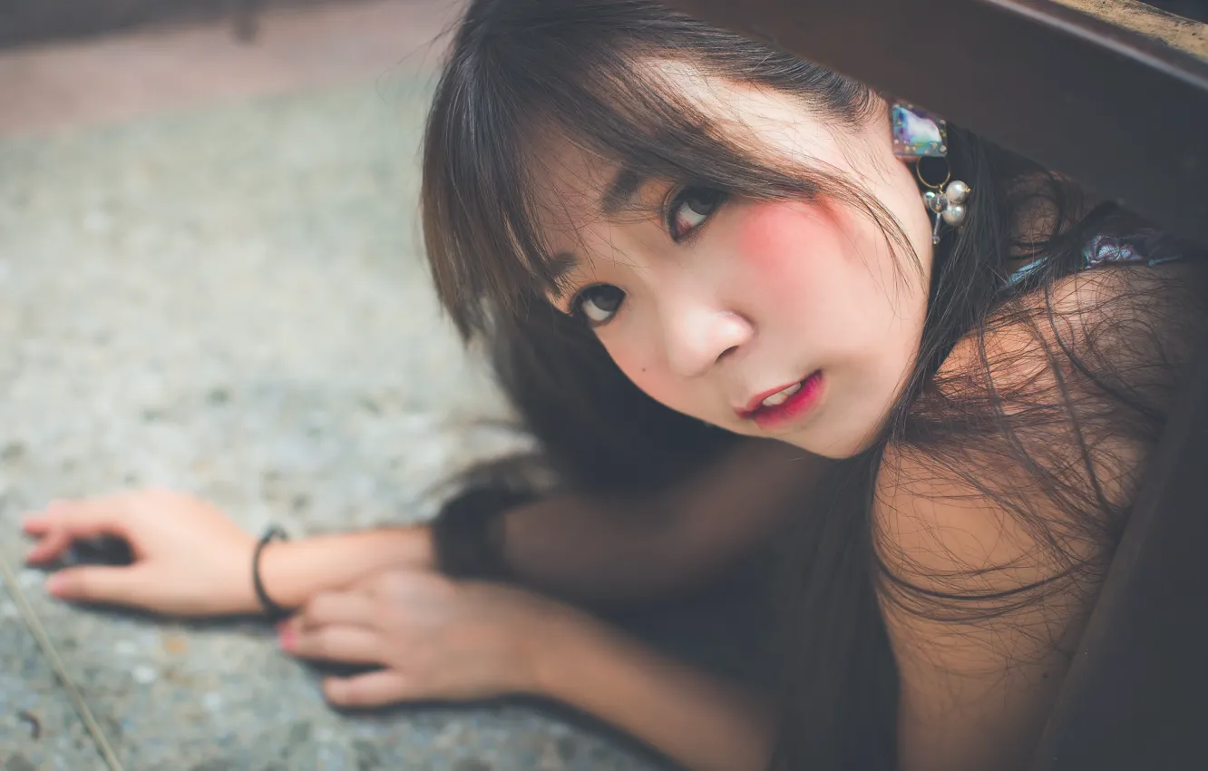 Photo wallpaper girl, woman, asian, cute