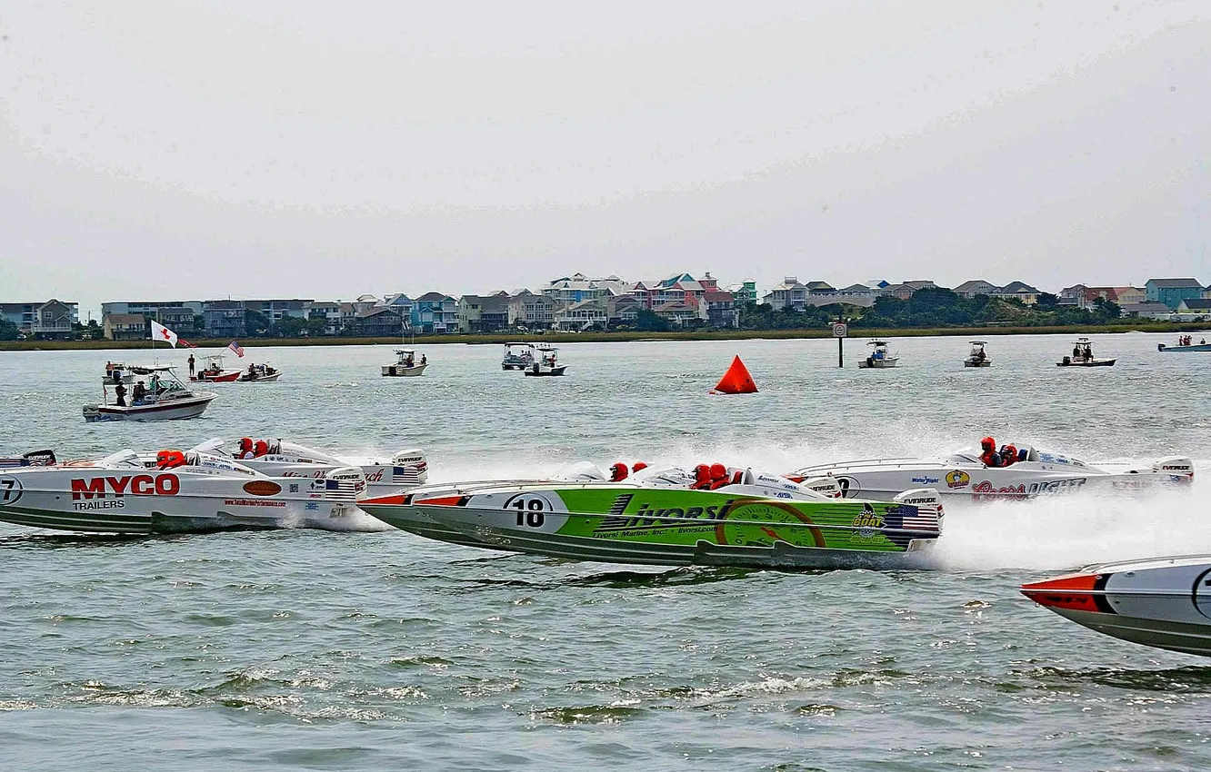 Photo wallpaper race, boat, speed