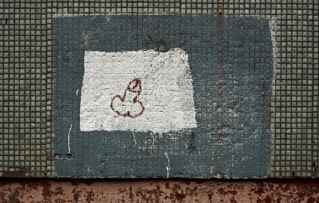 Photo wallpaper wall, graffiti, pattern, Penis