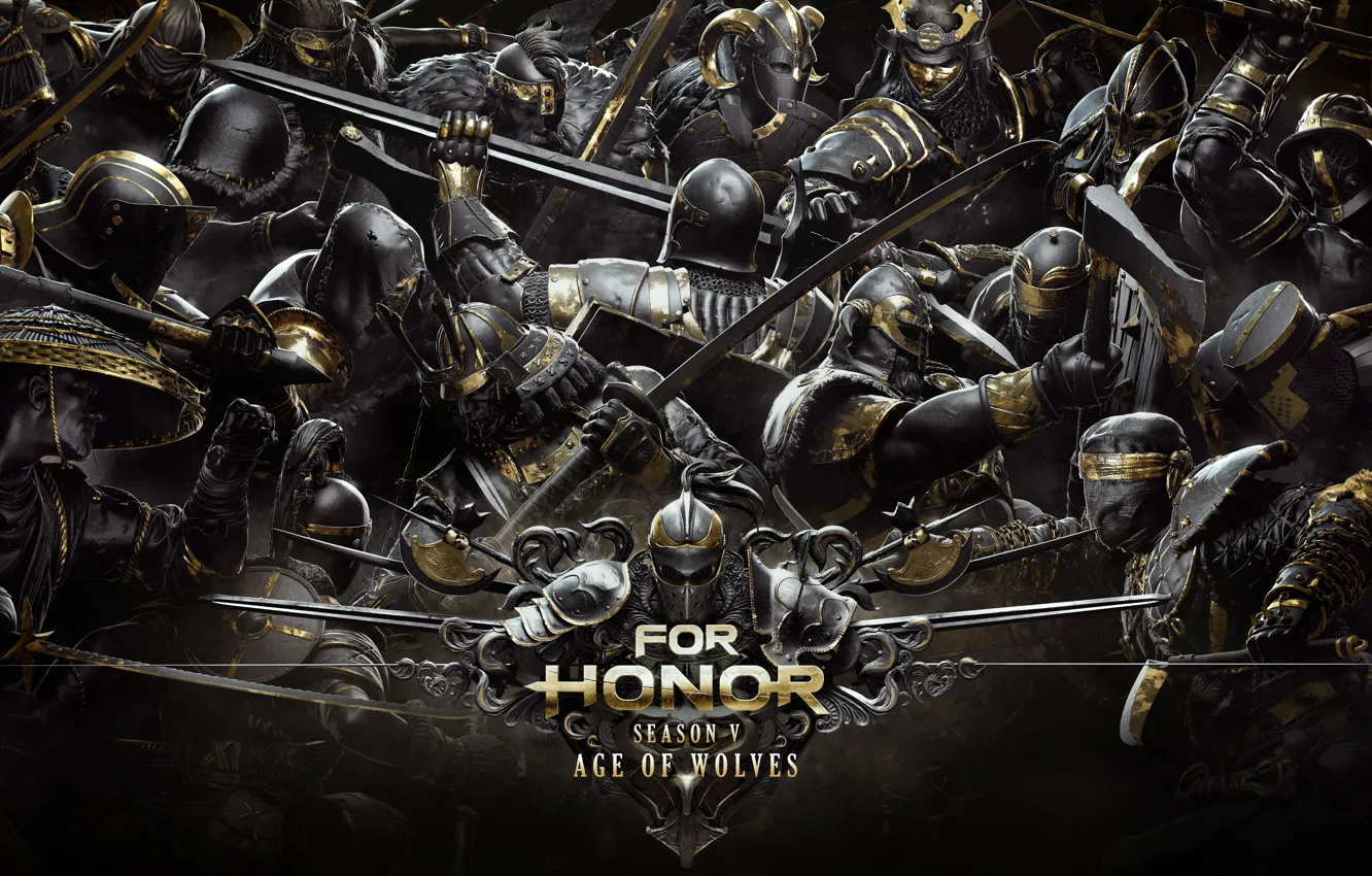 Photo wallpaper the game, sword, armor, warrior, helmet, game, games, For Honor