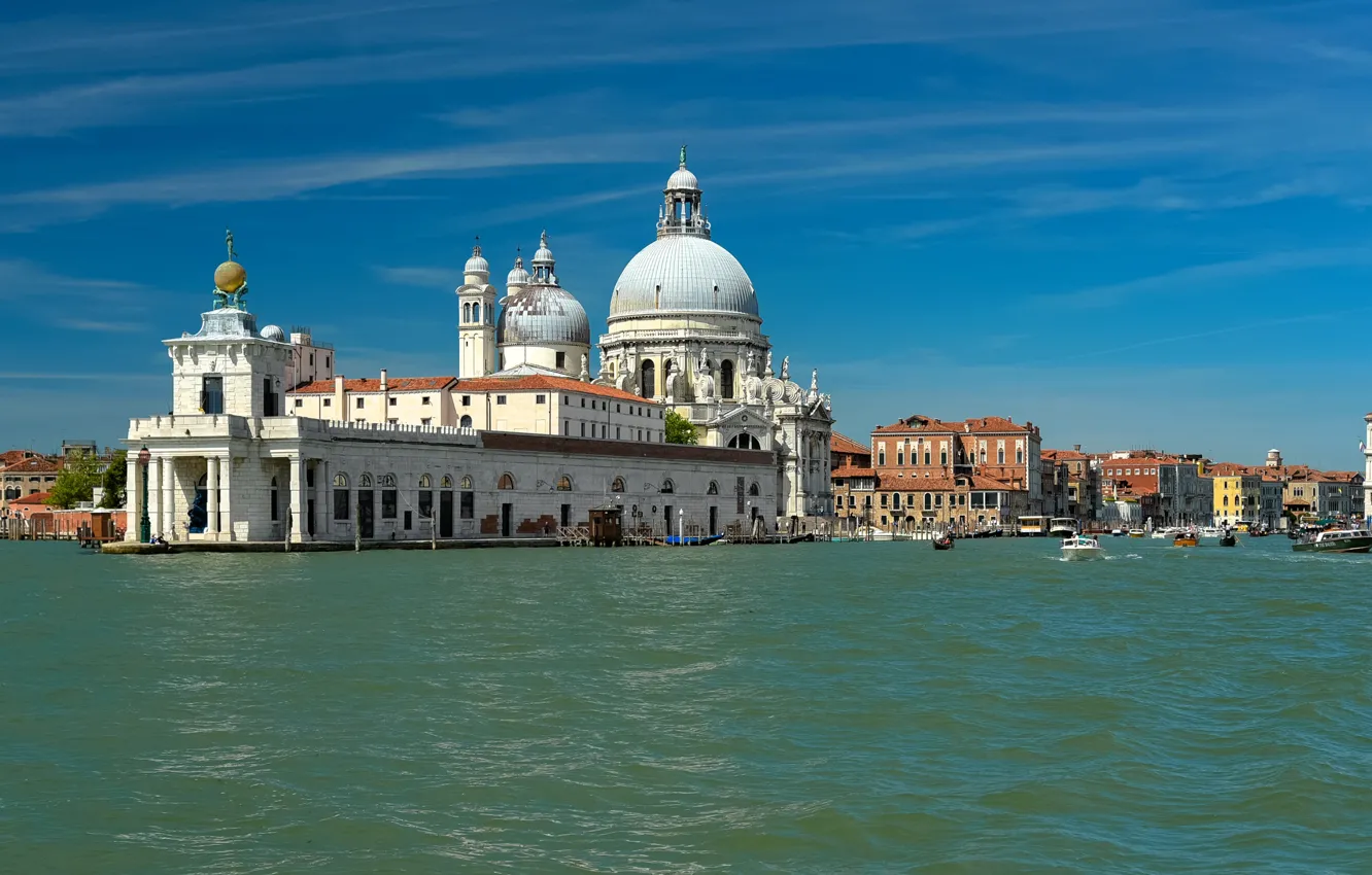 Photo wallpaper photo, Home, The city, Italy, Venice, Temple, Water channel