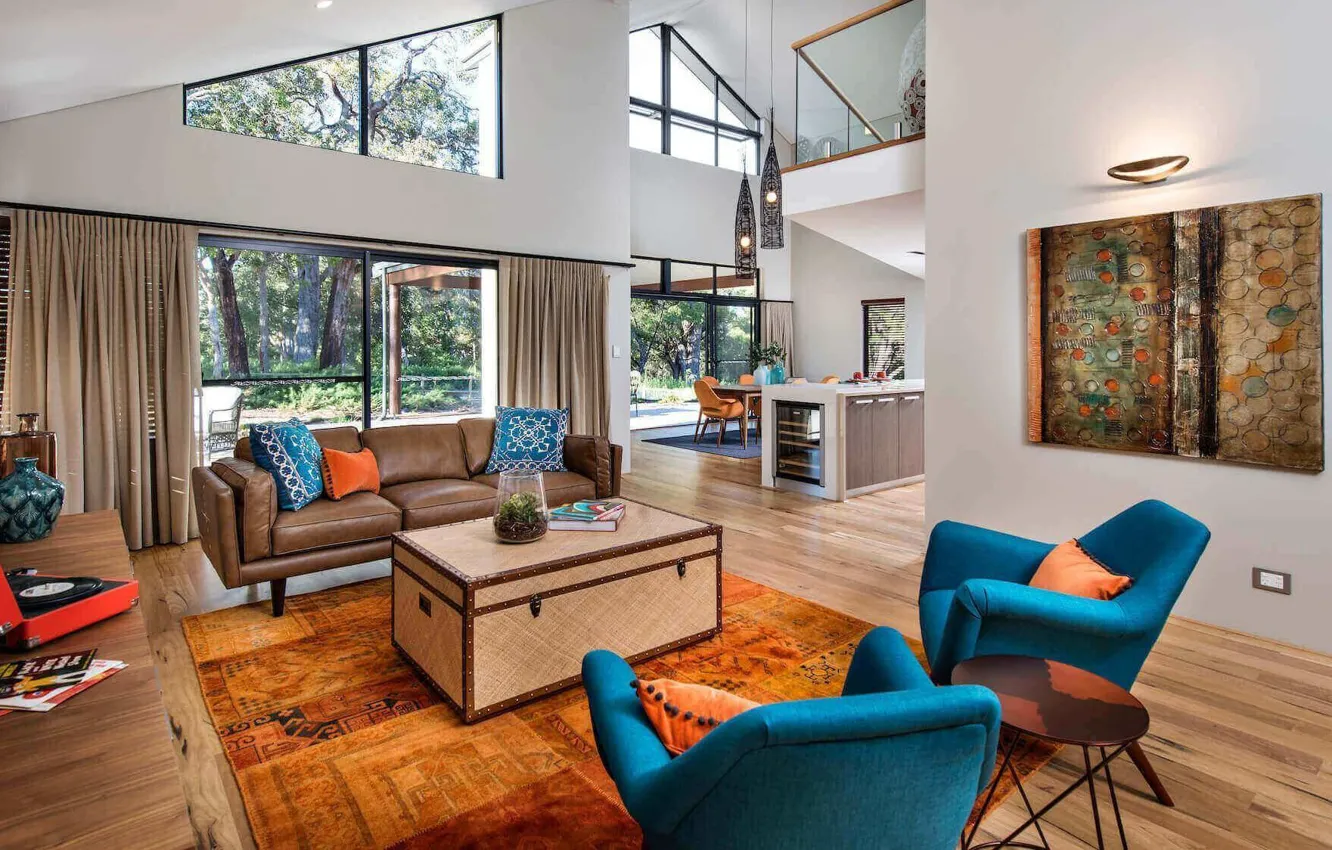 Photo wallpaper style, design, interior, Perth, dining room, living room, inspiring beach house, Australia