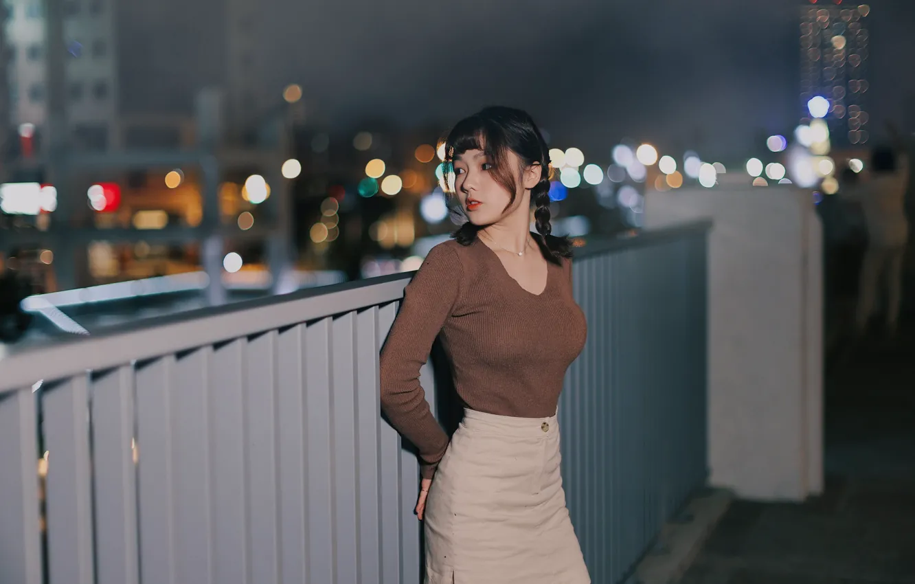 Photo wallpaper girl, face, model, the evening, figure