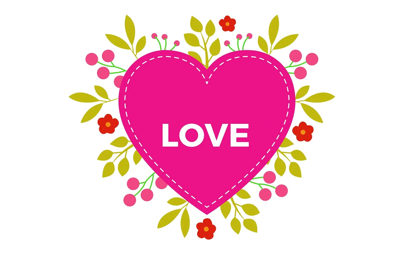 Photo wallpaper heart, graphics, hearts, Valentine's Day