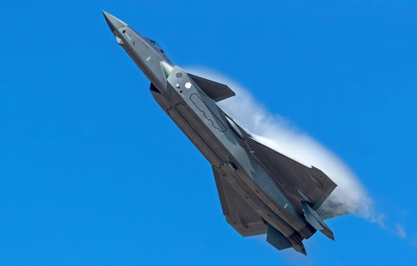 Photo wallpaper fighter, J-20, Chengdu J-20, The Effect Of Prandtl — Glauert, AIR FORCE CHINA