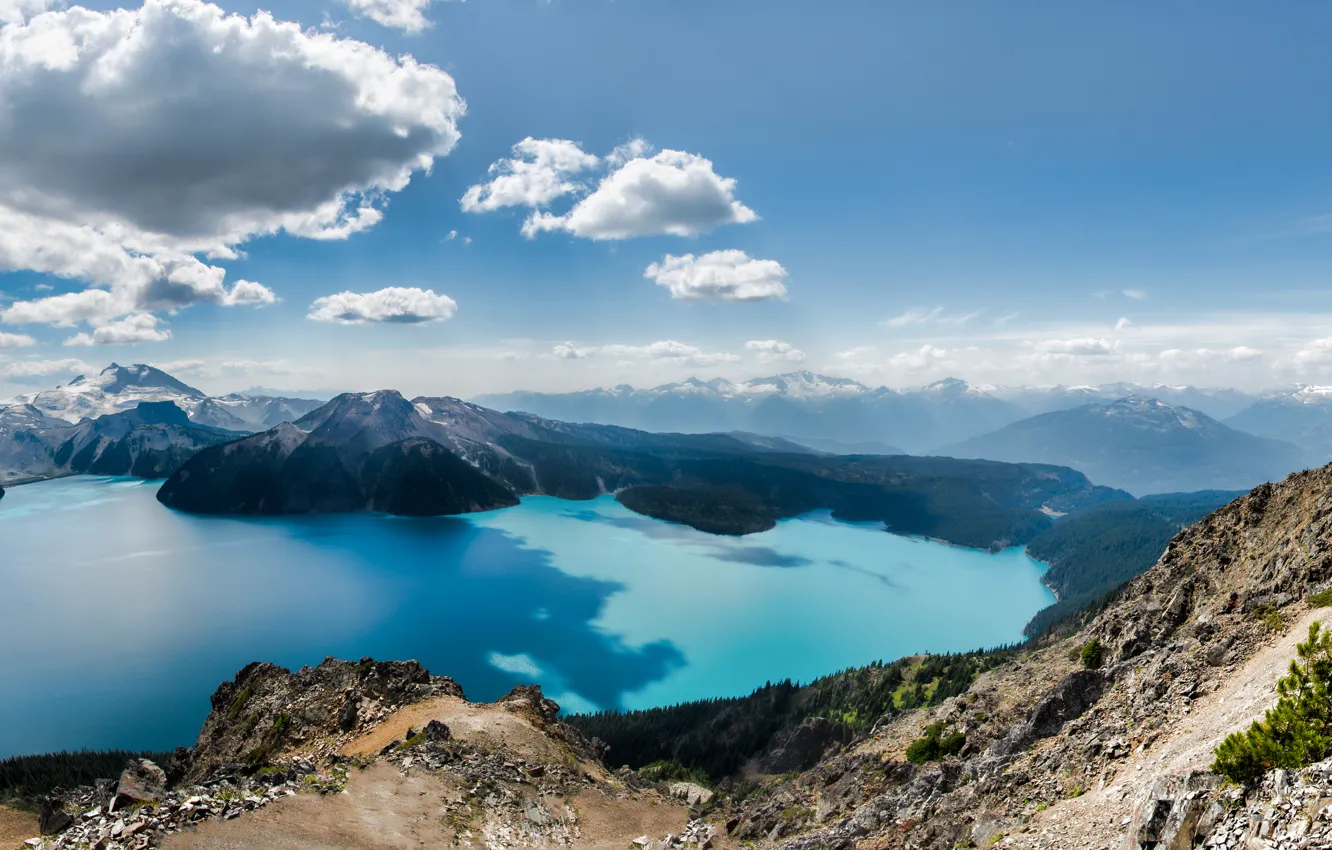 Photo wallpaper landscape, Nature, panorama, Canada, British Columbia, Squamish-Lillooet, Panorama Ridge