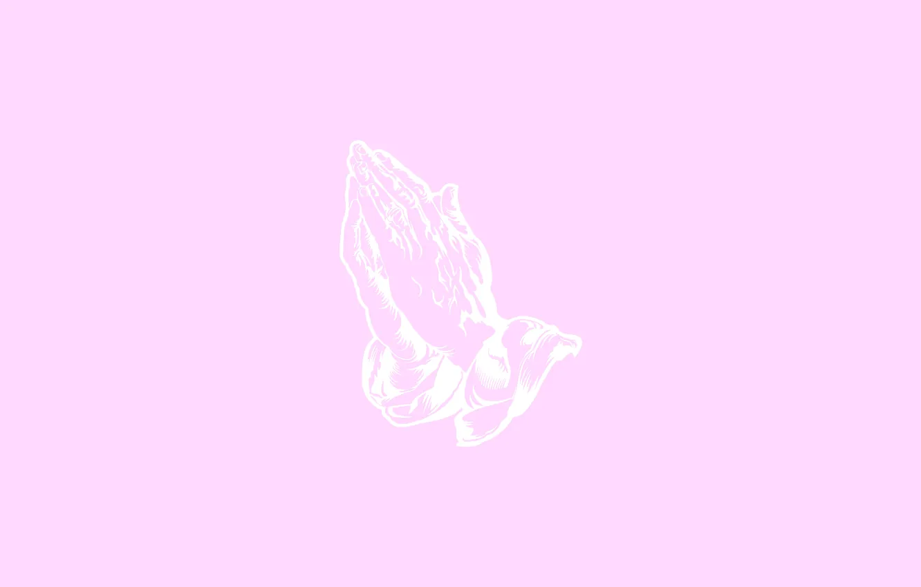 Photo wallpaper white, pink, God, Aesthetic, Praying, praying hands, baby pink