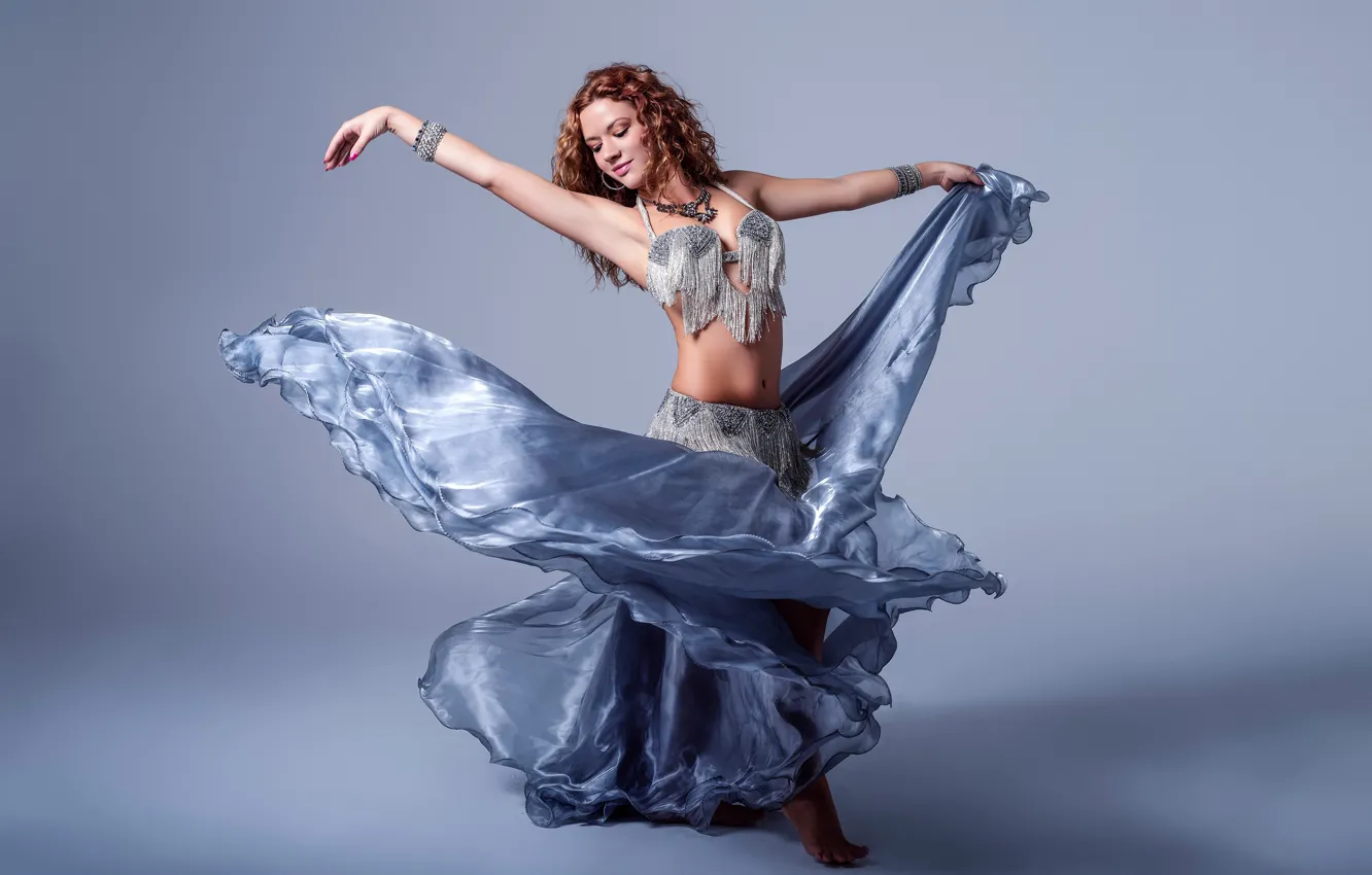 Photo wallpaper girl, hair, skirt, dance, figure, beauty, Alba Morales