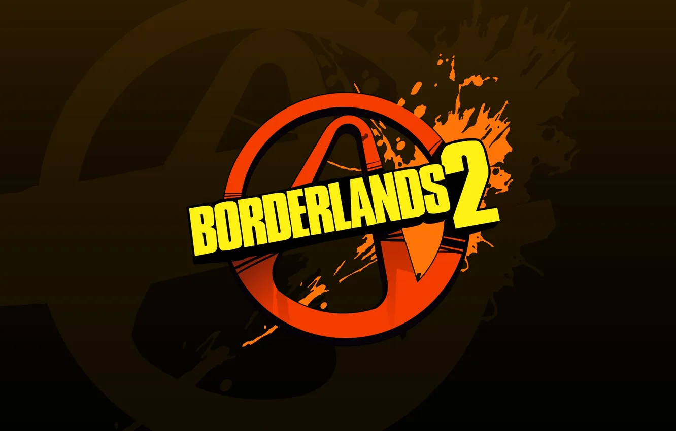 Photo wallpaper red, logo, yellow, Borderlands 2