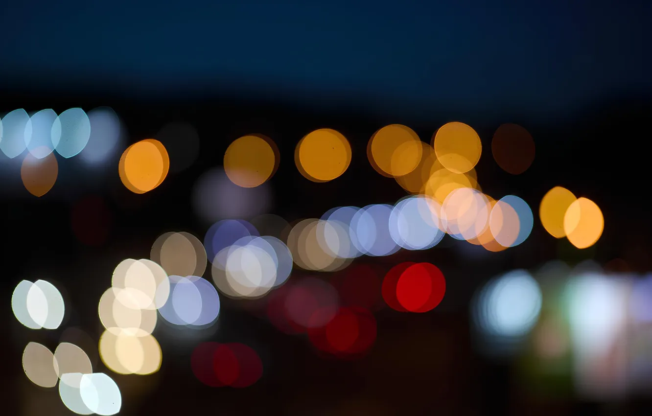 Photo wallpaper lights, blur, bokeh