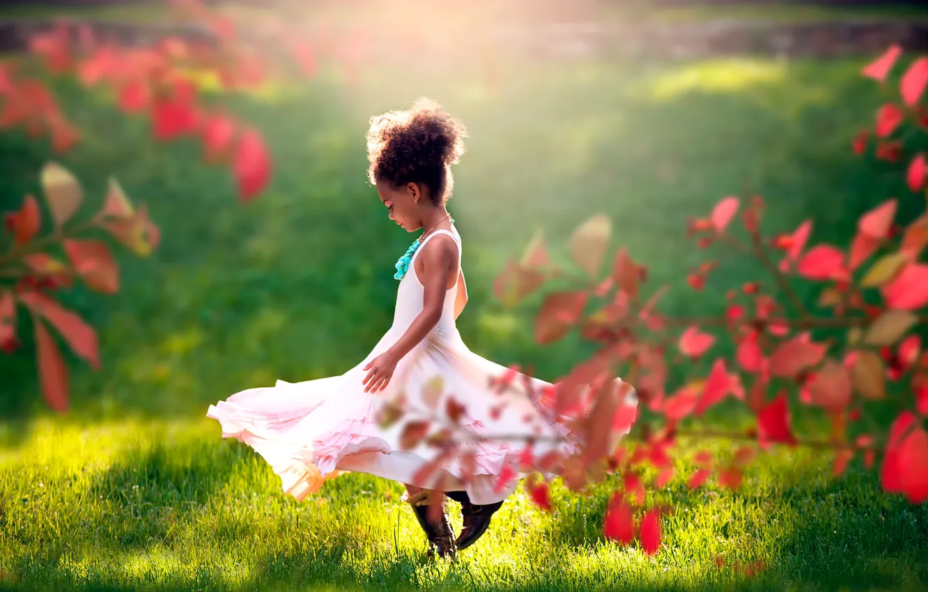 Photo wallpaper summer, dance, dress, girl