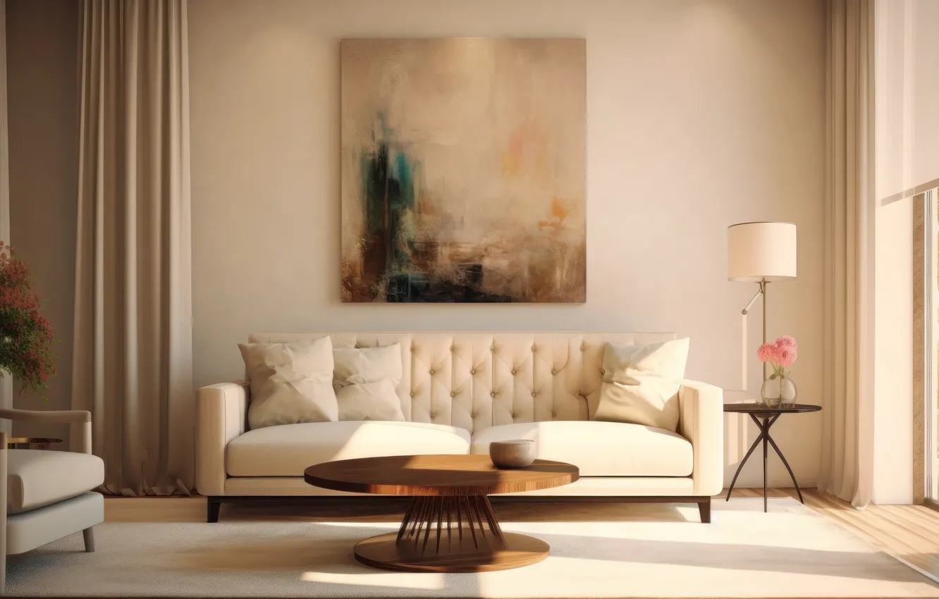 Photo wallpaper room, furniture, home, interior, the room