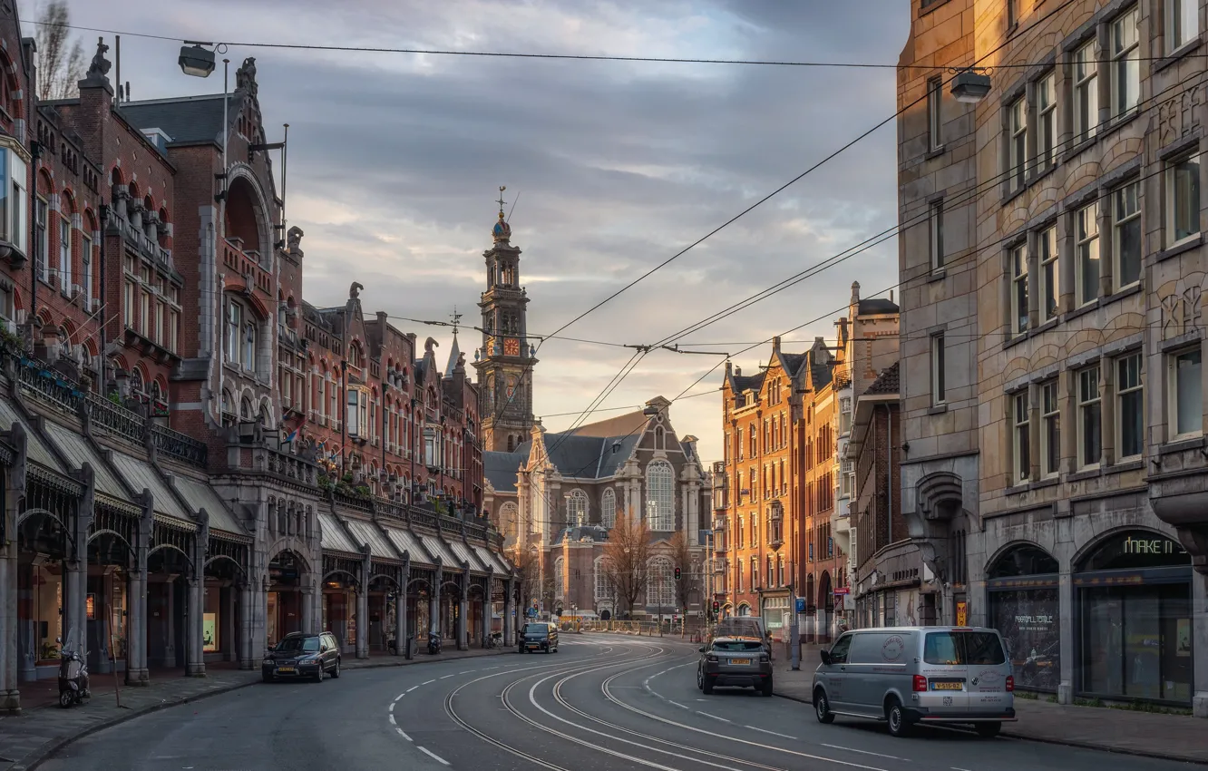 Photo wallpaper road, street, home, Amsterdam, Netherlands