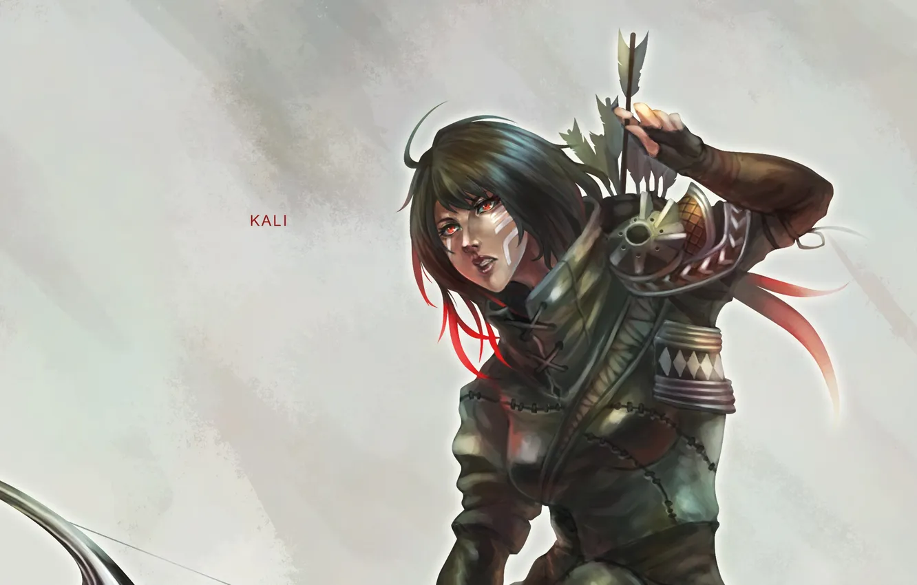 Photo wallpaper girl, art, arrows, Archer, Kali