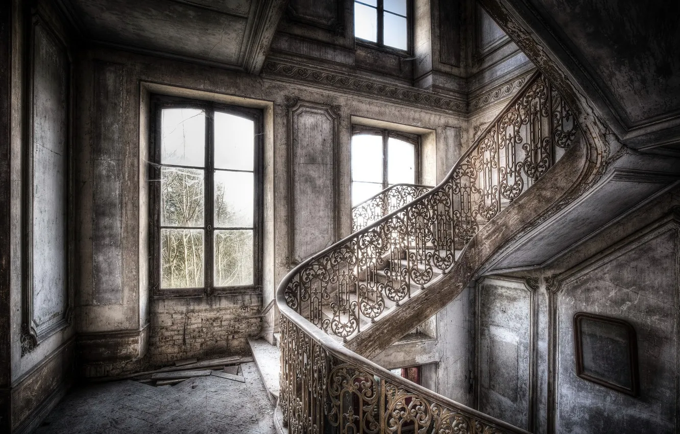 Photo wallpaper background, wall, ladder