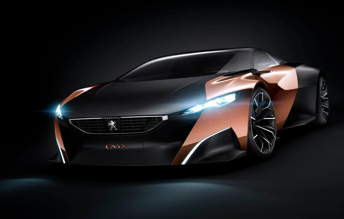 Photo wallpaper car, Concept, Peugeot, black, Onyx