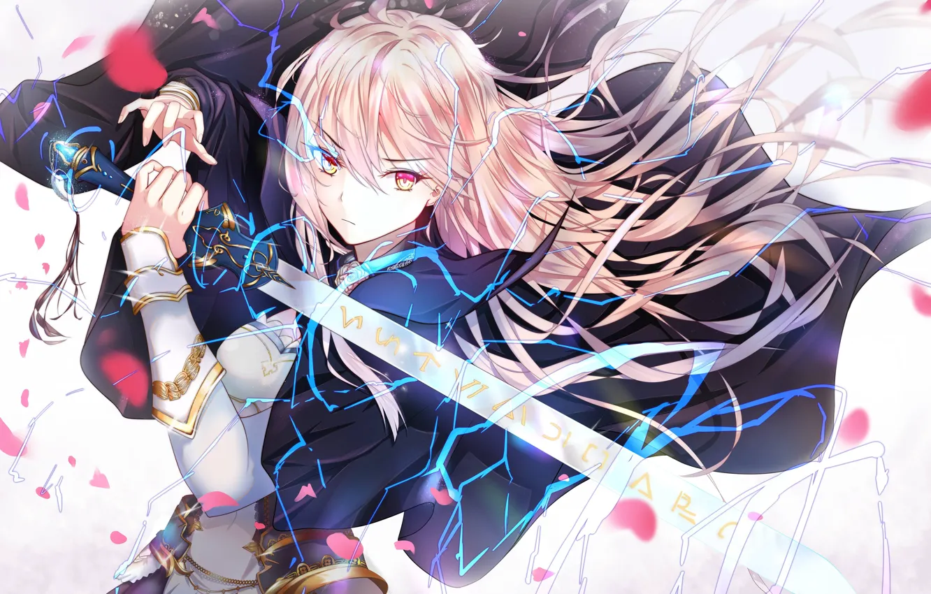 Photo wallpaper girl, sword, samurai