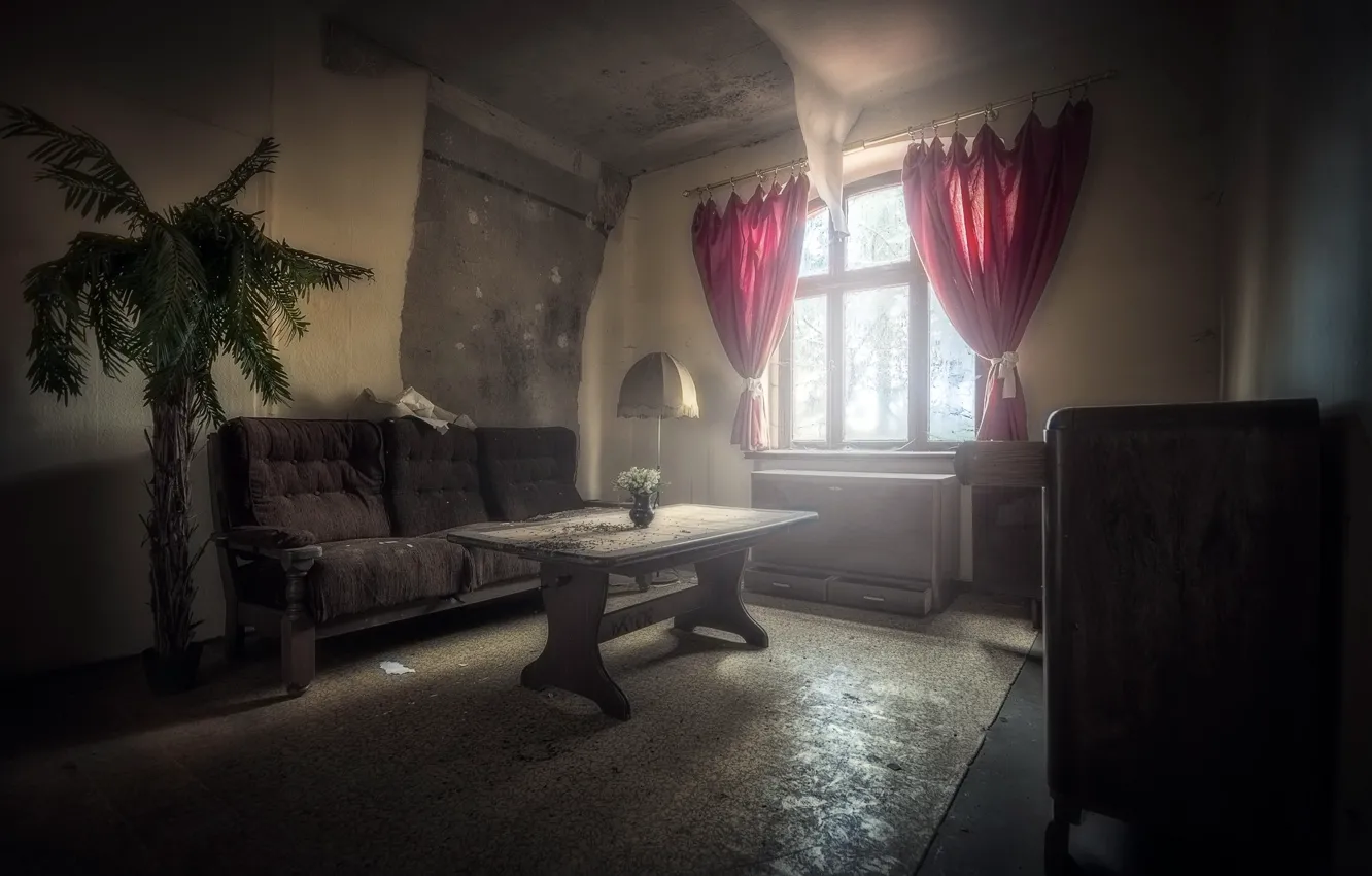 Photo wallpaper light, room, window